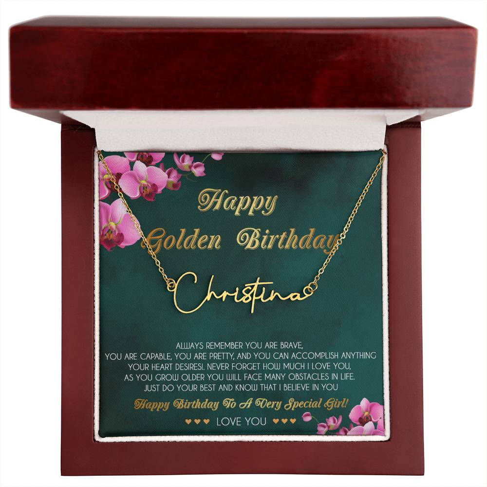 Golden Birthday Gift Necklace • Happy Golden Birthday • Personalized Gift • Meaningful Gift for Her • Custom Birthday Present