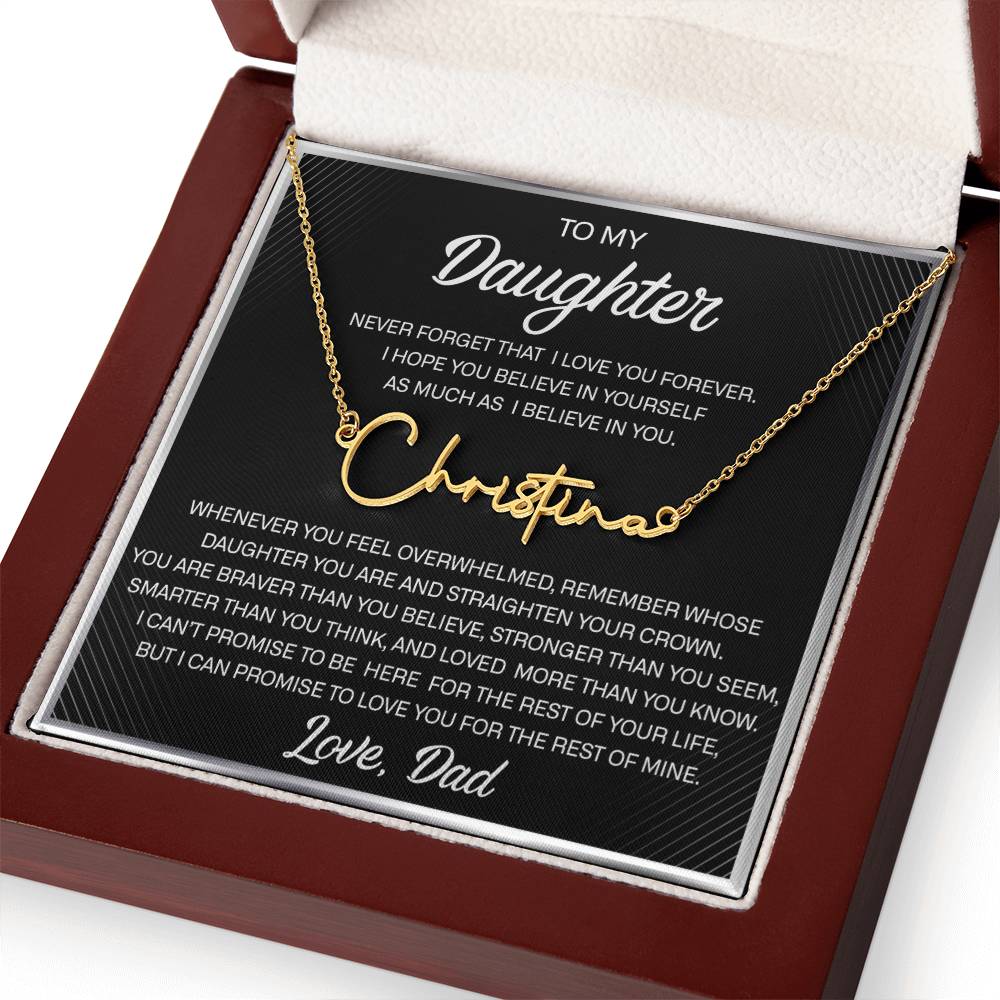 daughter necklace signature
