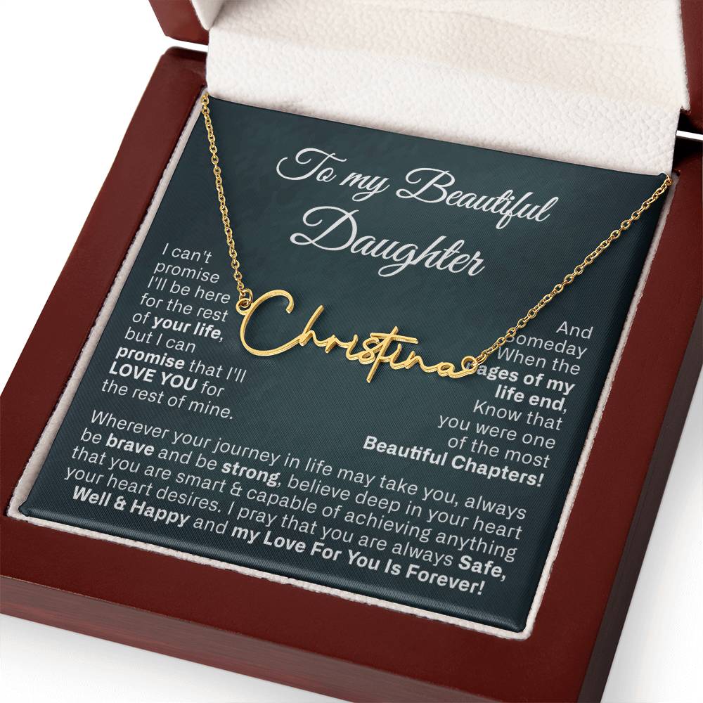 Daughter Necklace from Dad - Father Daughter Necklace Gifts Birthday Gifts For Daughter Christmas Graduation Valentine, Idea Gifts For Daughter, Father Daughter Necklace