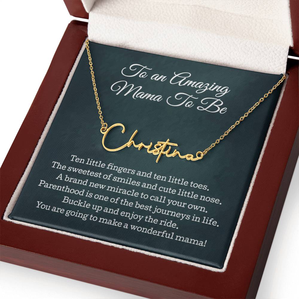 Signature Style Name Necklace for Women, Mothers Day Wedding Christmas Birthday Gifts for Grandma, Mom, Mother in Law, Mother of the Groom