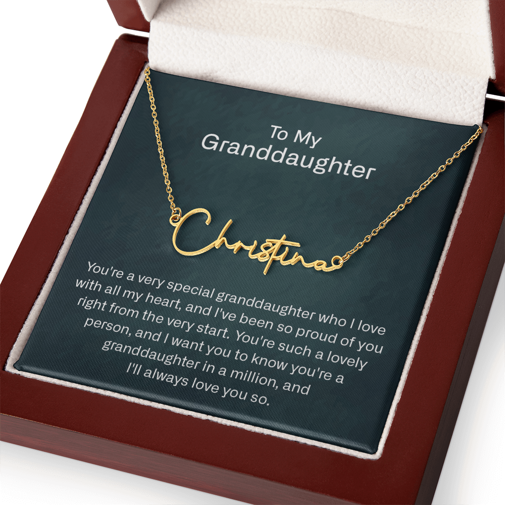 granddaughter name necklace