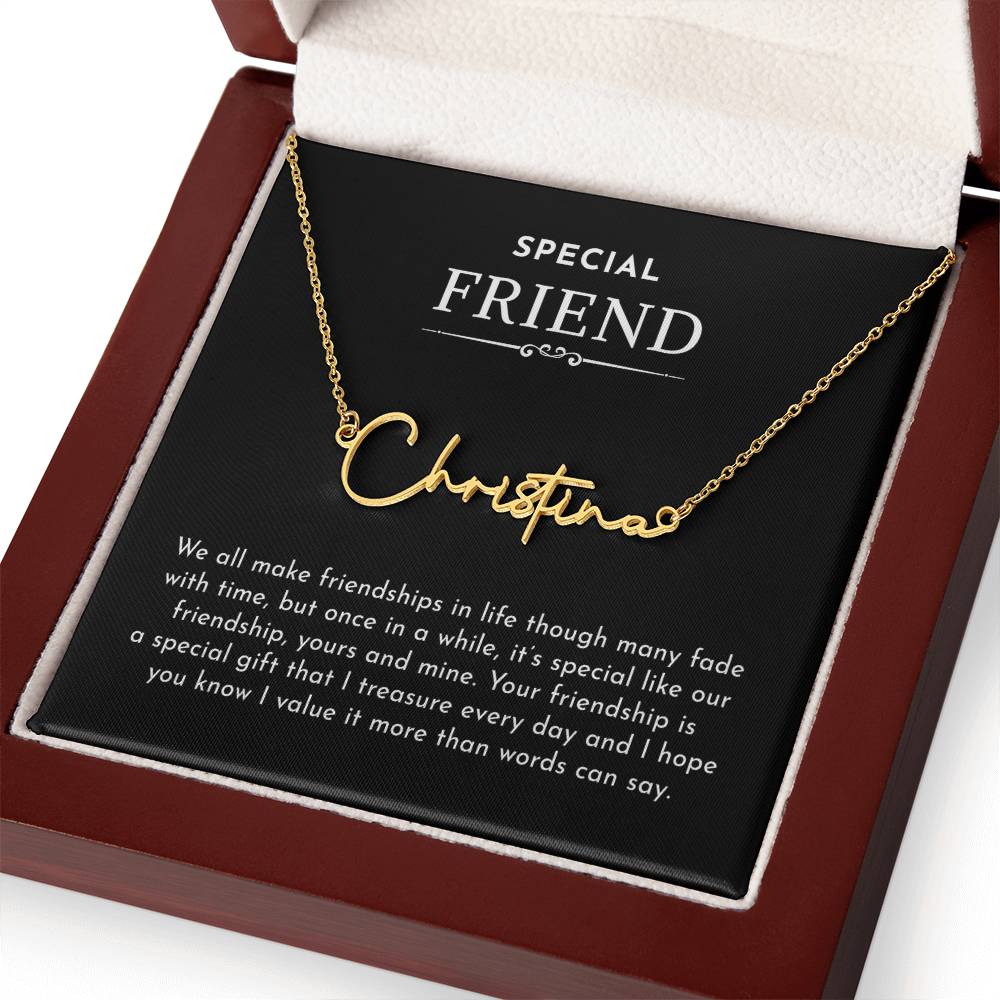 Special friend single name necklace