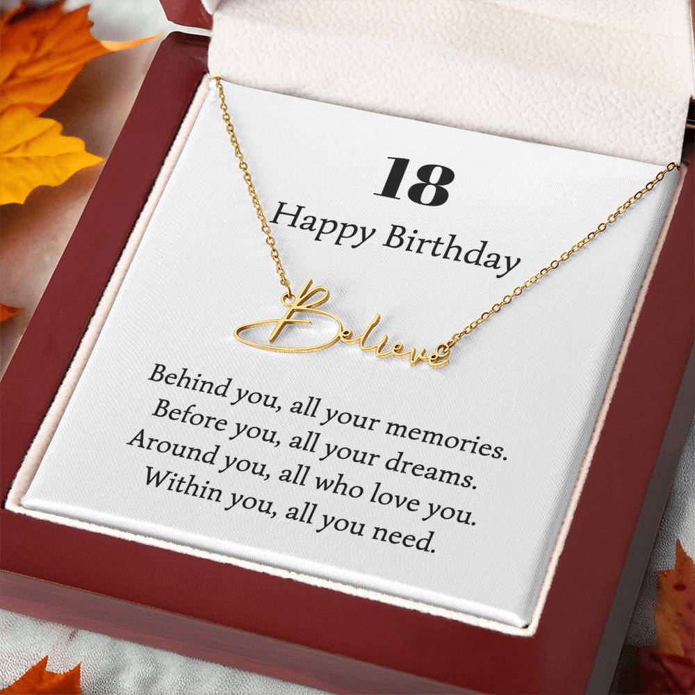 217 happy birthday name neckalce signature