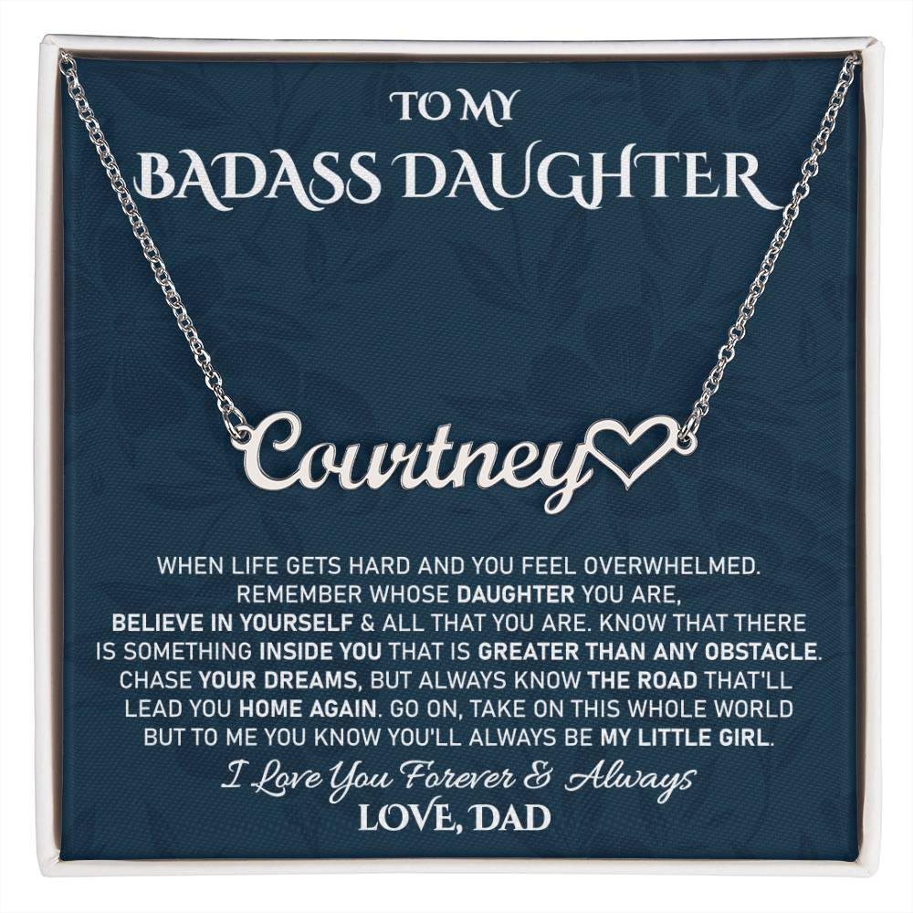 To My Daughter Necklace From Dad, Daughter Gifts From Dad, Father Daughter Necklace To My Beautiful Daughter I'm Proud To Be Your Father Birthday Gifts For Teen Girls Daughter Christmas Graduation Valentine Idea Gifts For Daughter
