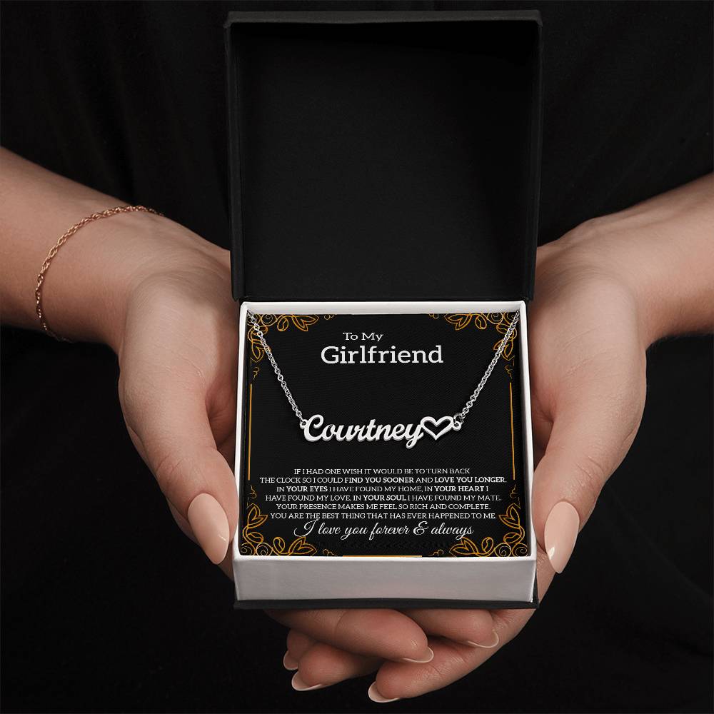 To My Girlfriend Necklace with Message Card, Boyfriend's Gift, Sentimental Anniversary Present, Birthday Gift for Her