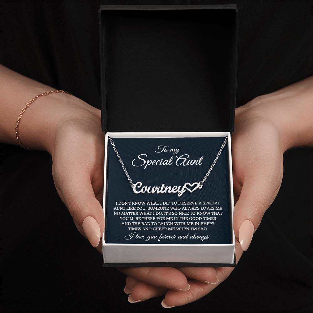 To My Aunt Style Heart Necklace Gifts, Best Aunt Ever Necklace Jewelry Sentimental Gifts for Aunt Auntie