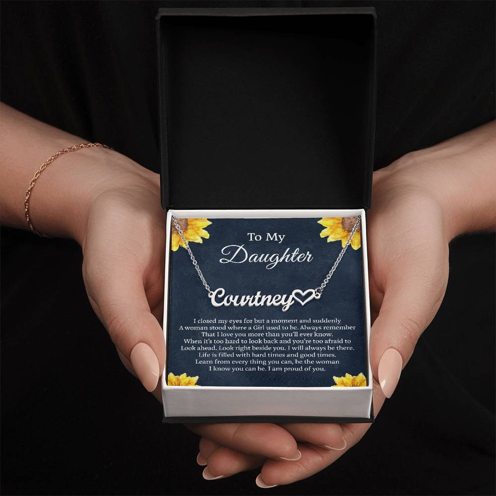 To My Daughter Necklace From Dad With Heartfelt Message & Elegant Box, Mothers Day Gifts For Daughter, Father Daughter Gifts From Dad, Birthday Gift For Daughter Adult, Father Daughter Necklace
