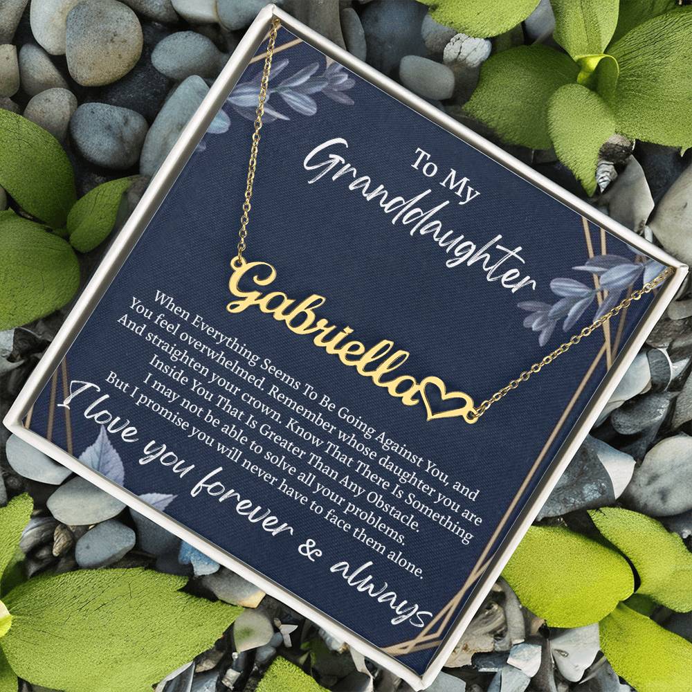 My Granddaughter Gifts From Grandma and Granddaughter Birthday Message Card Necklace From Grandmother with Message Card and Gift Box