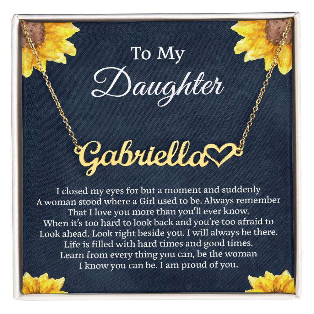 To My Daughter Necklace From Dad With Heartfelt Message & Elegant Box, Mothers Day Gifts For Daughter, Father Daughter Gifts From Dad, Birthday Gift For Daughter Adult, Father Daughter Necklace