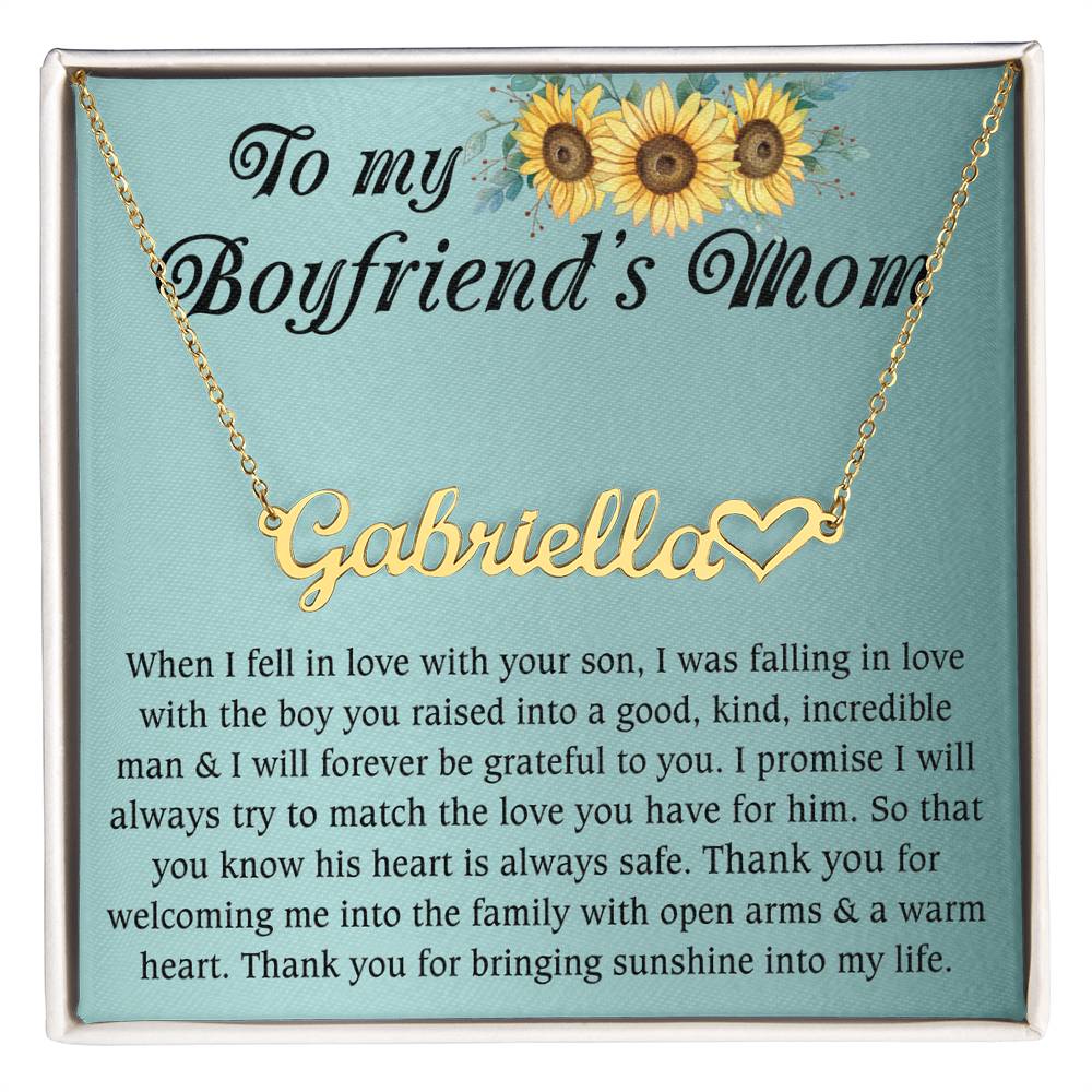 Gifts for Women, Heart Name Necklace for Mom Grandma Aunt Mother in Law Nana Boyfriend Mom