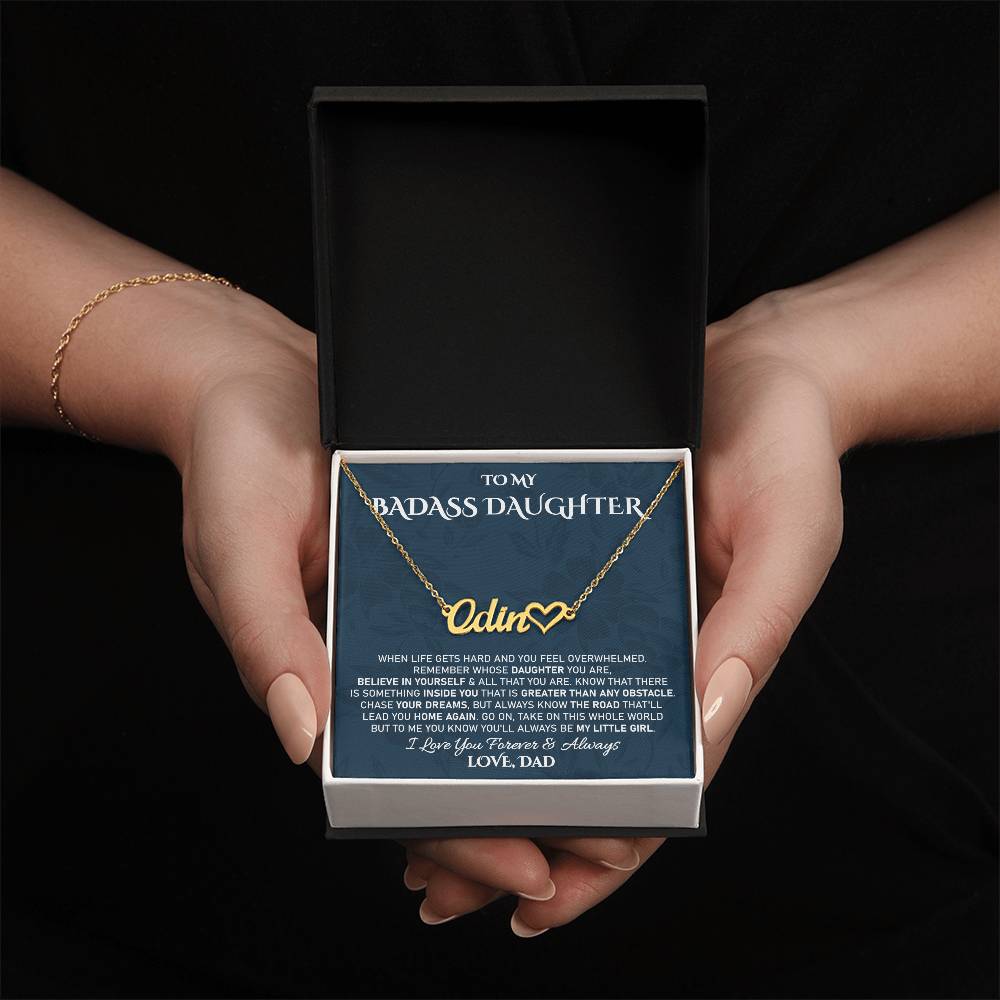 To My Daughter Necklace From Dad, Daughter Gifts From Dad, Father Daughter Necklace To My Beautiful Daughter I'm Proud To Be Your Father Birthday Gifts For Teen Girls Daughter Christmas Graduation Valentine Idea Gifts For Daughter