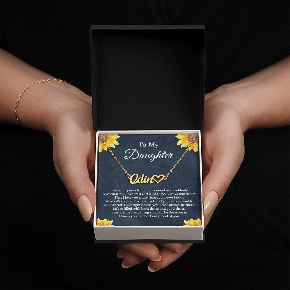 To My Daughter Necklace From Dad With Heartfelt Message & Elegant Box, Mothers Day Gifts For Daughter, Father Daughter Gifts From Dad, Birthday Gift For Daughter Adult, Father Daughter Necklace