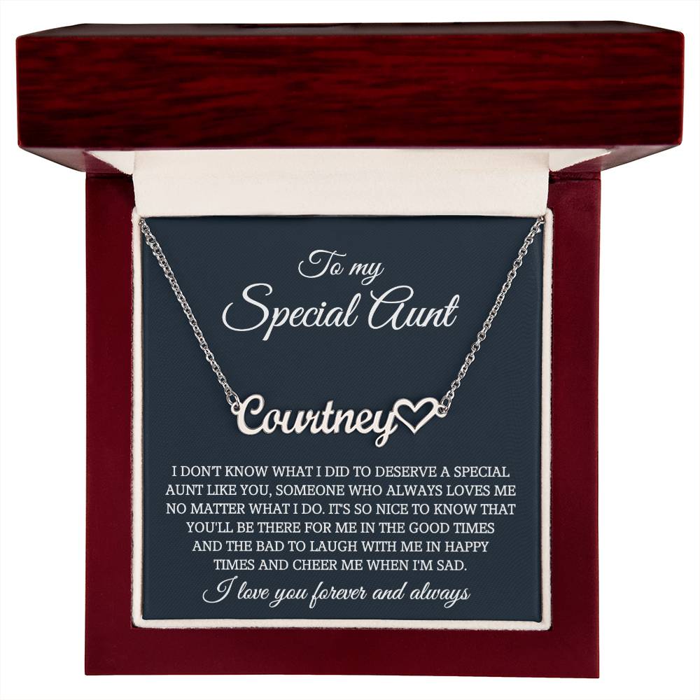 To My Aunt Style Heart Necklace Gifts, Best Aunt Ever Necklace Jewelry Sentimental Gifts for Aunt Auntie