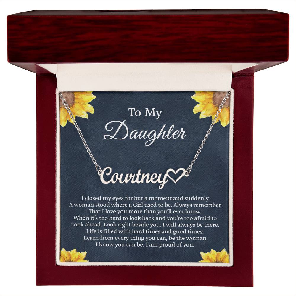 To My Daughter Necklace From Dad With Heartfelt Message & Elegant Box, Mothers Day Gifts For Daughter, Father Daughter Gifts From Dad, Birthday Gift For Daughter Adult, Father Daughter Necklace