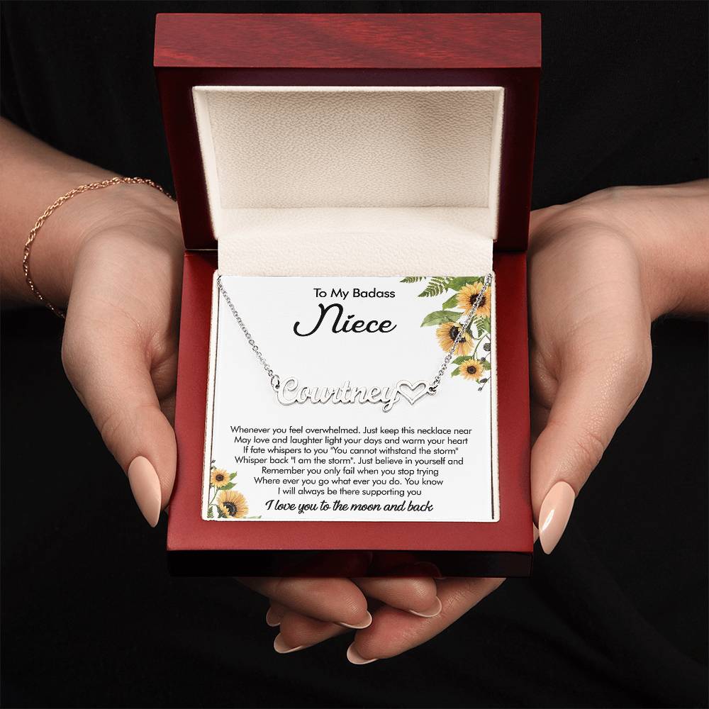 To My Niece, Niece Necklace, Niece Gift from Aunt, Niece Gift, Birthday Gift for Niece, Niece Birthday Card, Gift for Niece Necklace, Sterling Silver