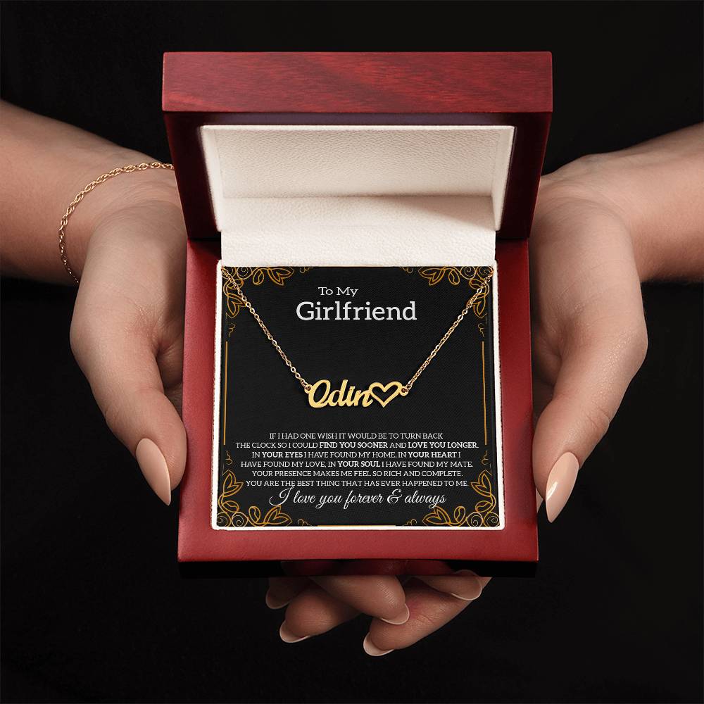 To My Girlfriend Necklace with Message Card, Boyfriend's Gift, Sentimental Anniversary Present, Birthday Gift for Her