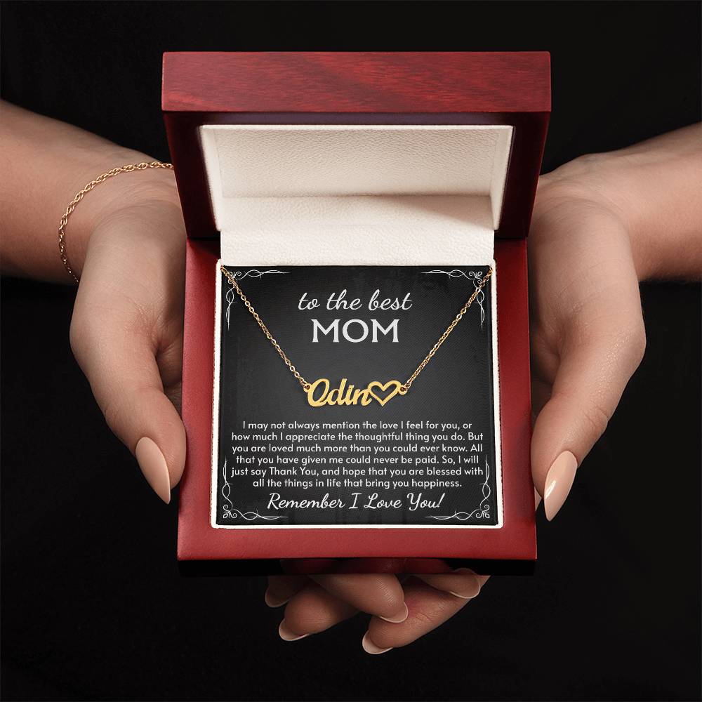 Heart Name Necklace for Mom, Perfect for Birthday, Mother's Day, Christmas, Thanksgiving Symbol of Appreciation and Love