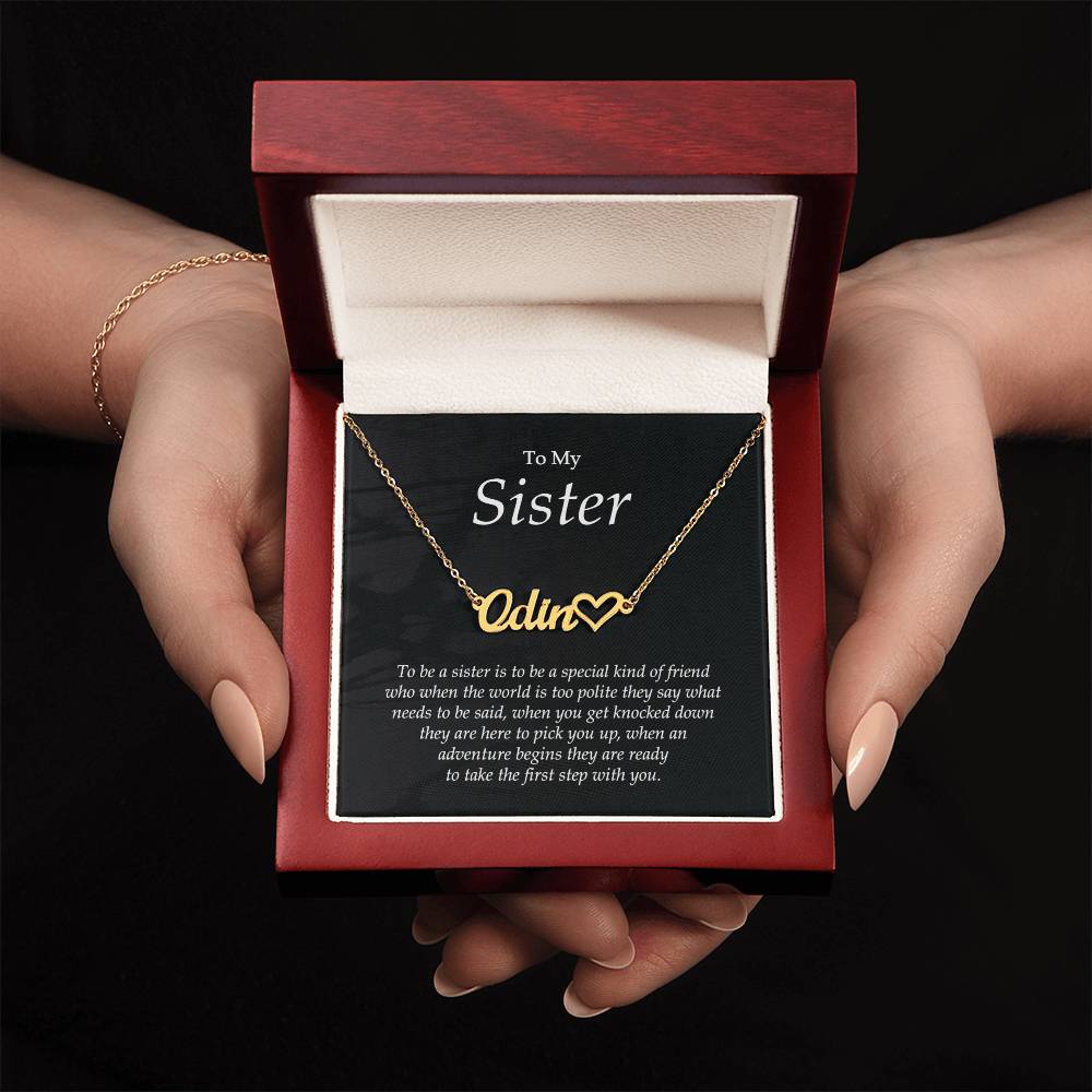 Heart Necklace for Sister - Christmas Gift, Birthday Present, Unique Sister Gift