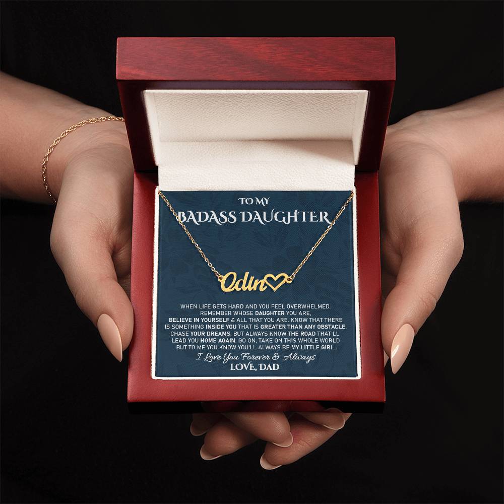 To My Daughter Necklace From Dad, Daughter Gifts From Dad, Father Daughter Necklace To My Beautiful Daughter I'm Proud To Be Your Father Birthday Gifts For Teen Girls Daughter Christmas Graduation Valentine Idea Gifts For Daughter