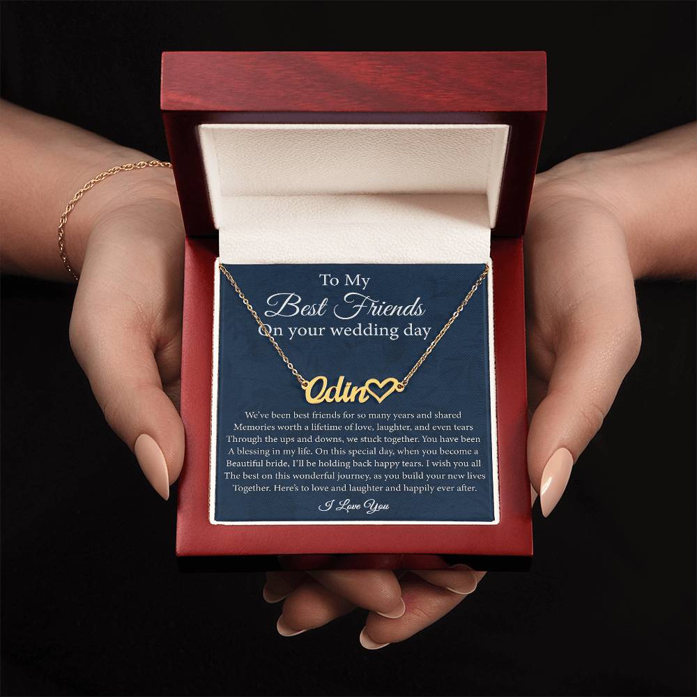 Best Friend Wedding Day Gift, Best Friend of the Bride Necklace, Best Friend to Bride Gift, Bride Jewelry Gift