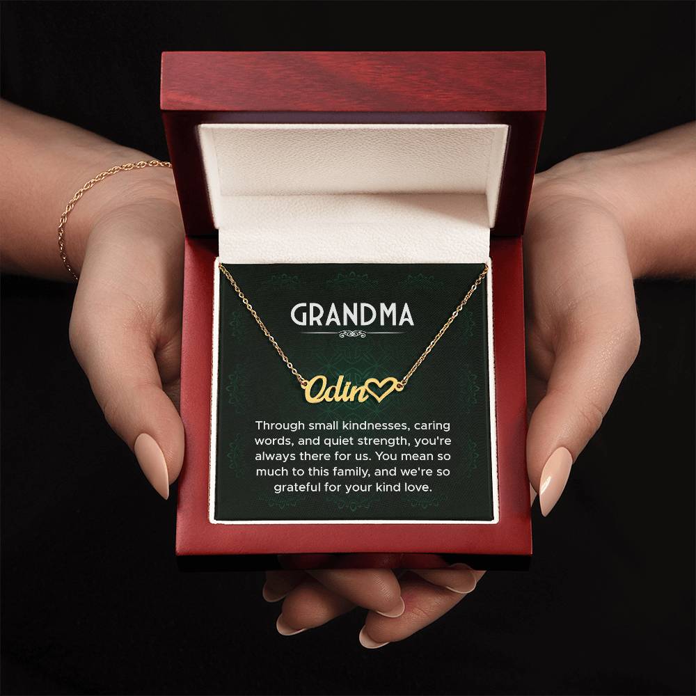 Grandma Jewelry From Granddaughter Mothers Day Necklace Christmas Birthday Gift From Grandson To My Grandmother Present With Message Card