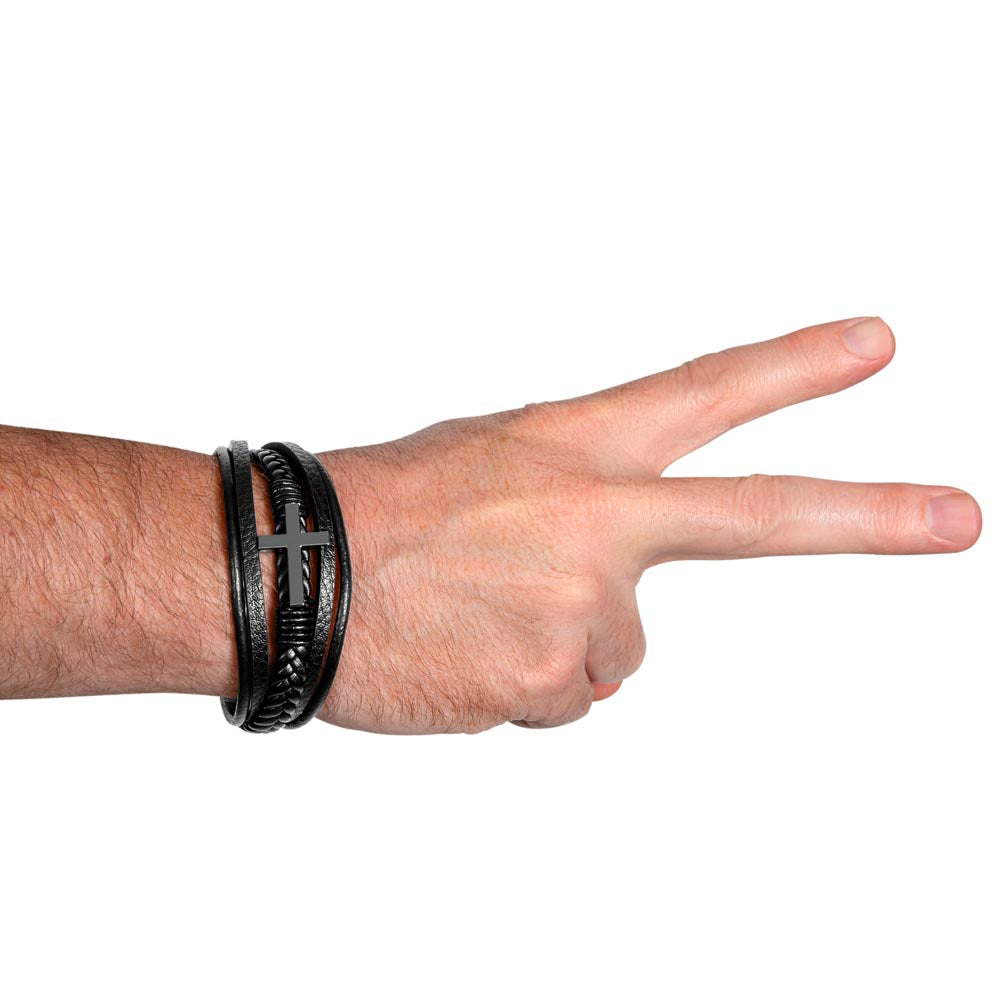 To My Son Bracelet Cross