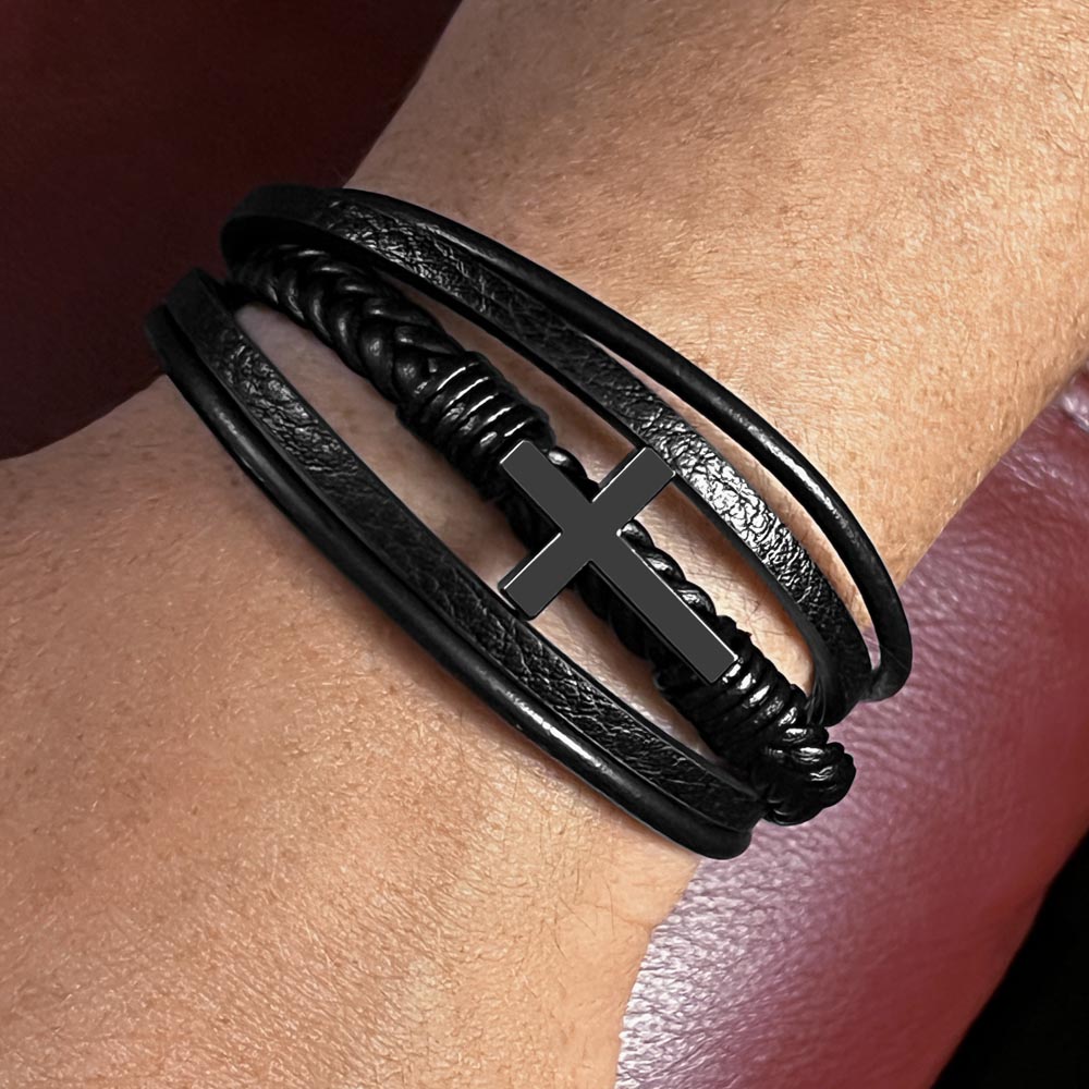 To My Son Bracelet Cross