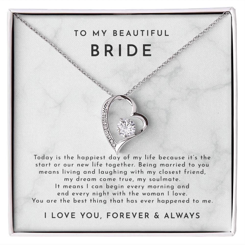 Wedding Day Gift, Groom to Bride, Jewelry Gift from Groom to Bride