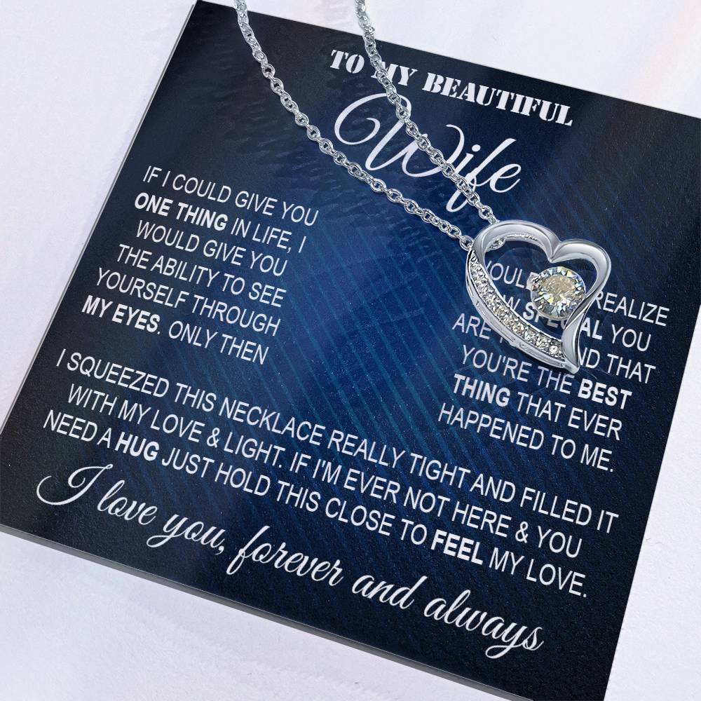 To My Wife Necklace From Husband Forever Love Necklace