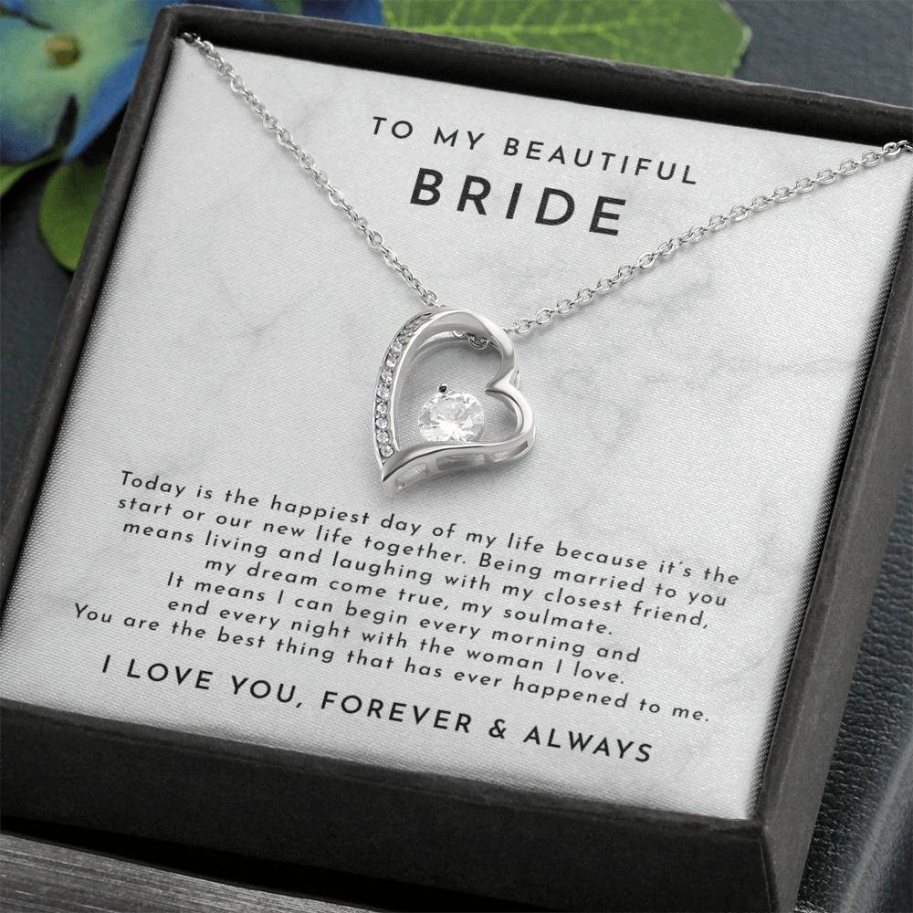 Wedding Day Gift, Groom to Bride, Jewelry Gift from Groom to Bride