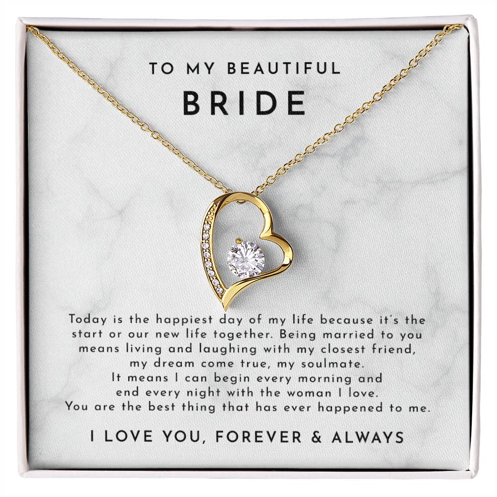 Wedding Day Gift, Groom to Bride, Jewelry Gift from Groom to Bride