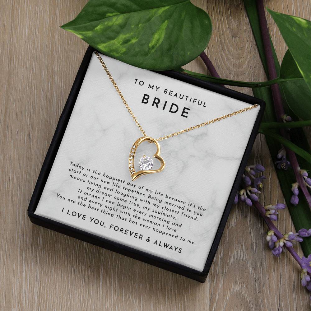 Wedding Day Gift, Groom to Bride, Jewelry Gift from Groom to Bride