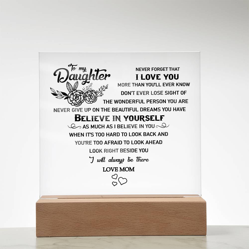 to my daughter