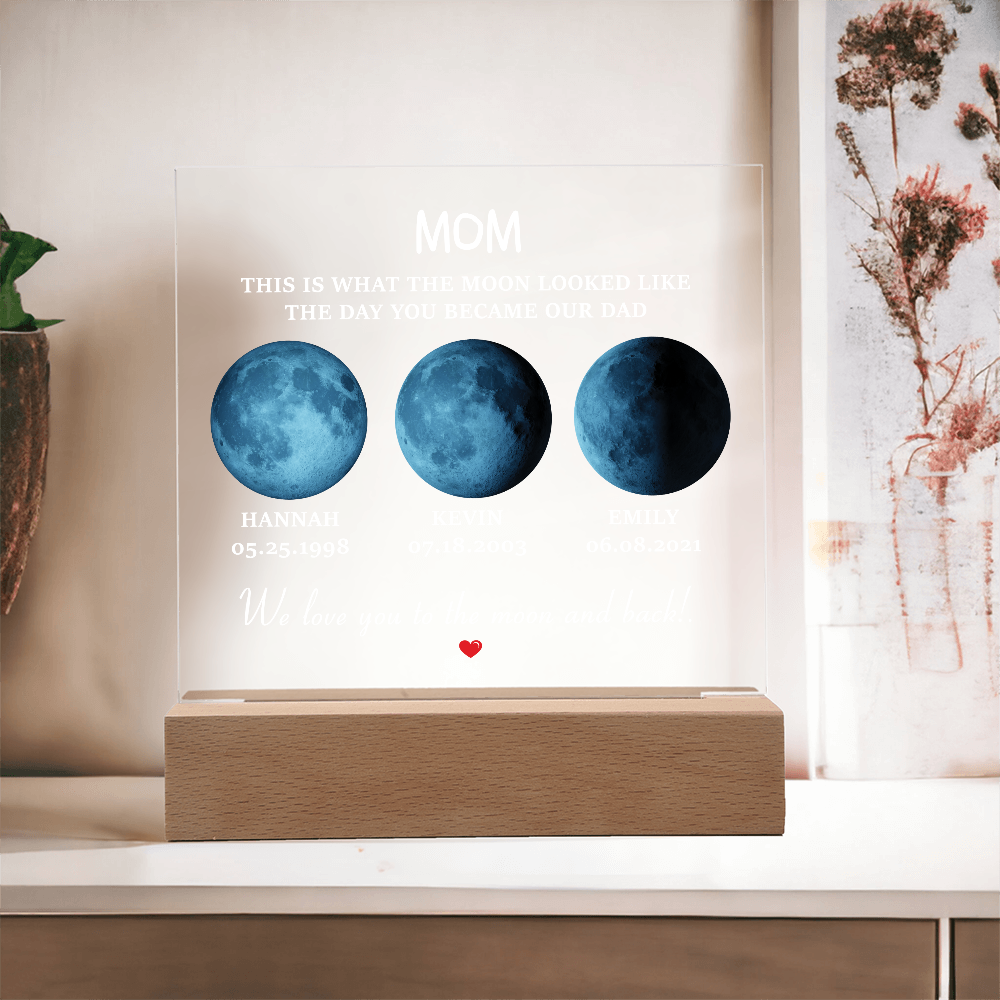 mom acrylic square mom personalized