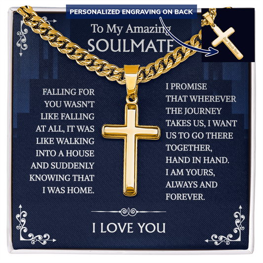 To My Soulmate cuban Necklace