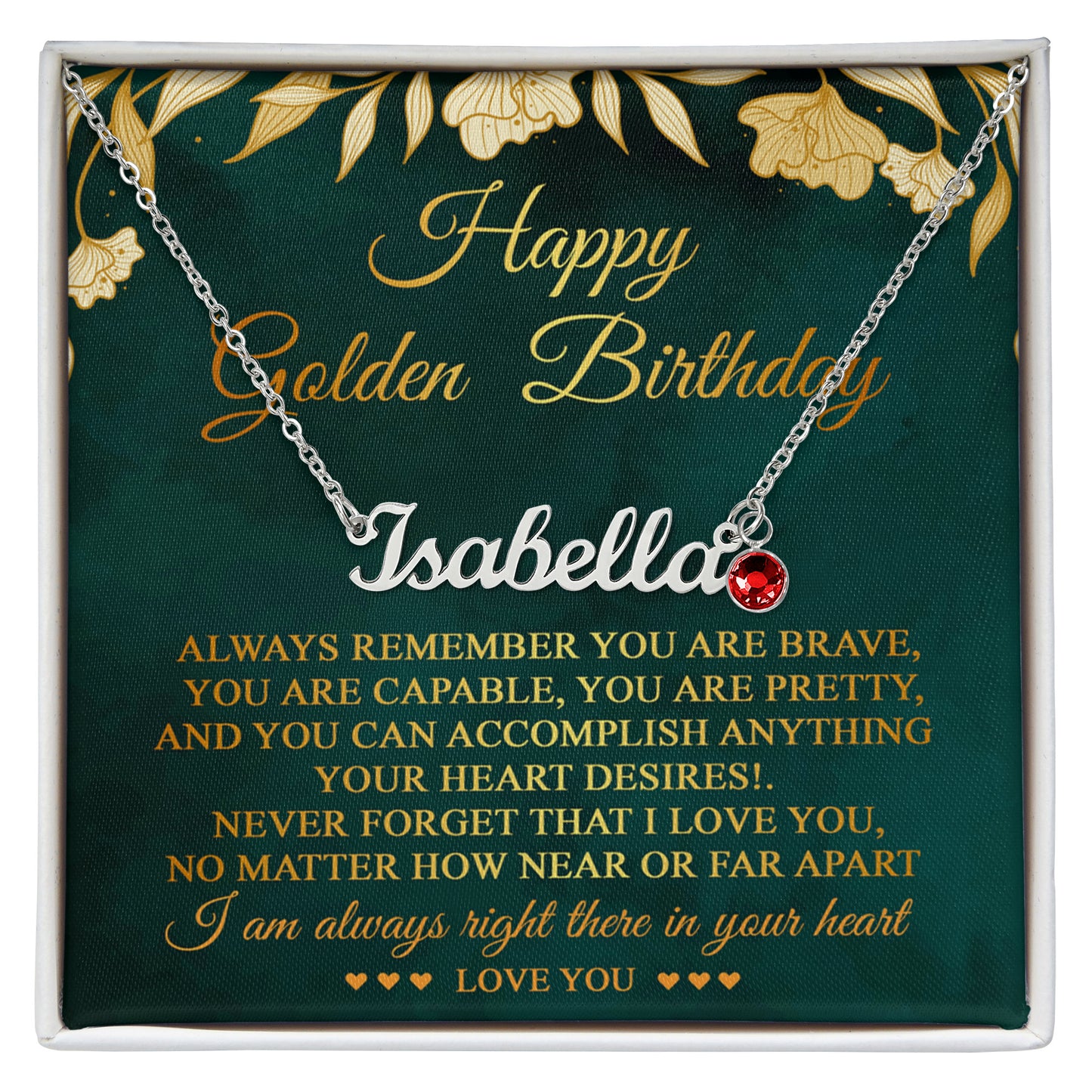 Golden with Birthstone
