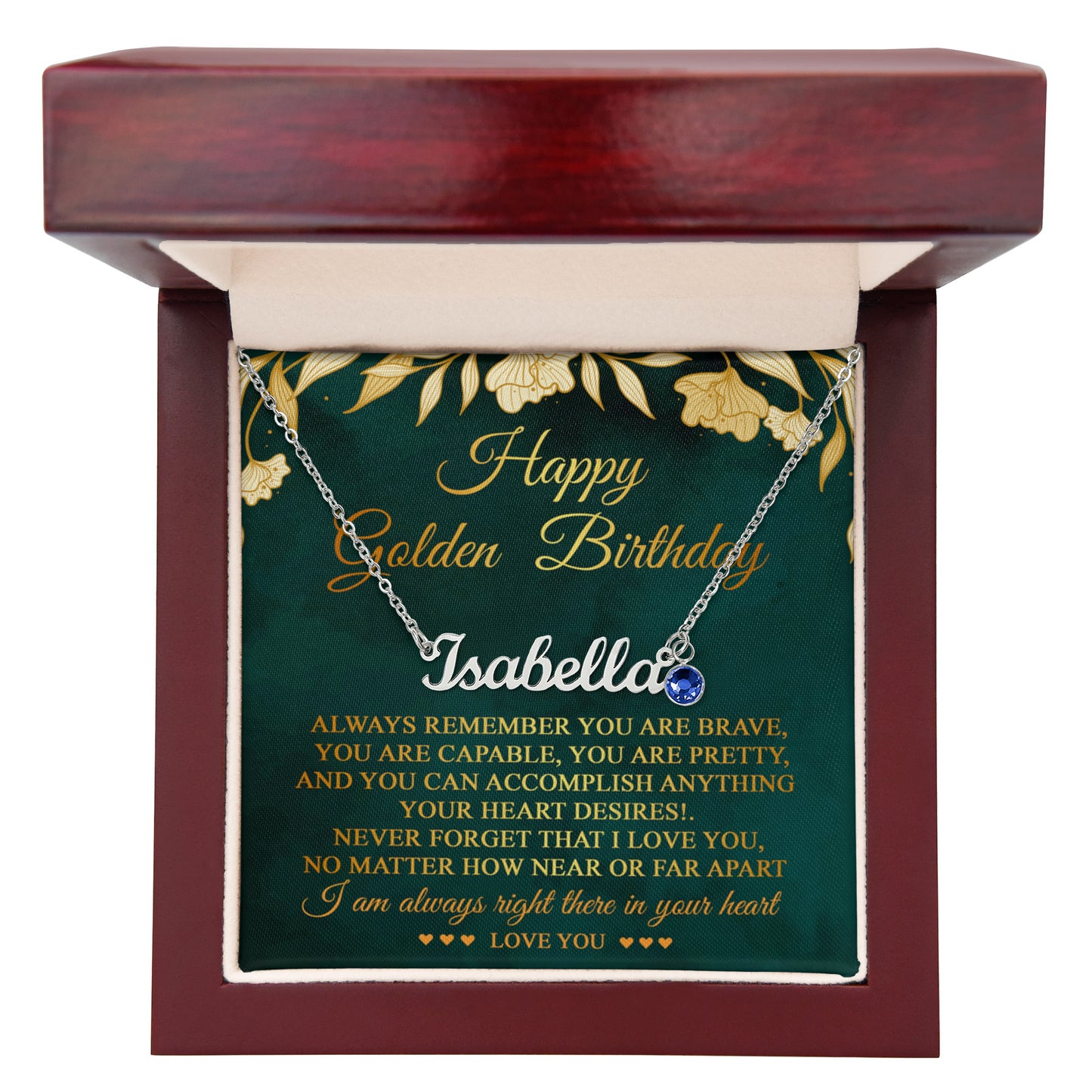 Golden with Birthstone