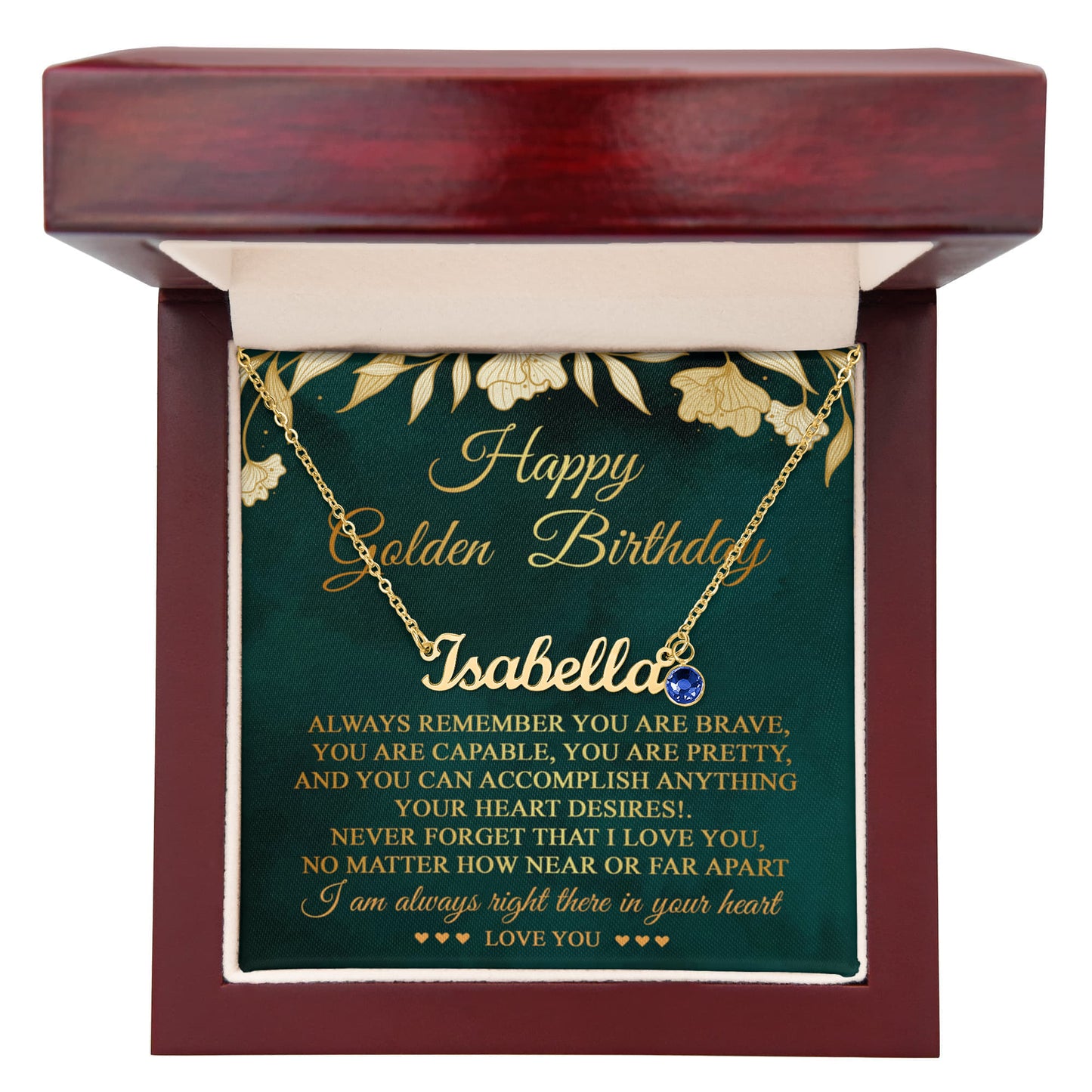 Golden with Birthstone