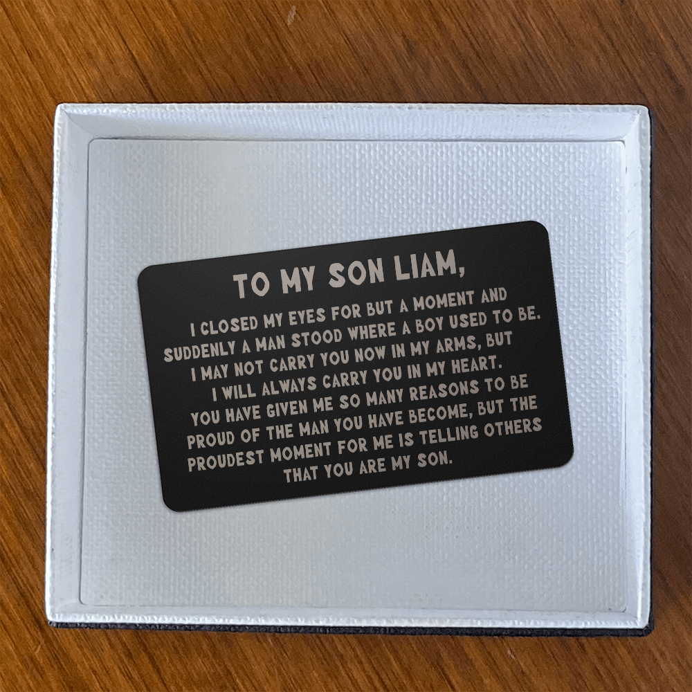 to my son liam