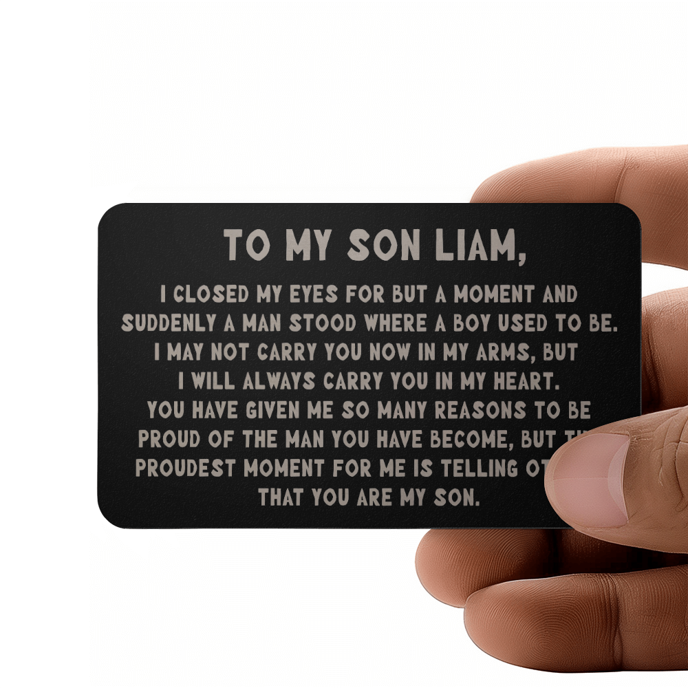 to my son liam