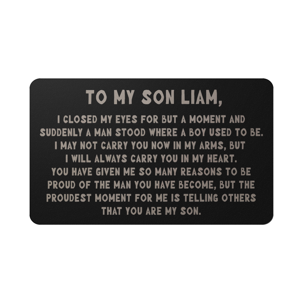 to my son liam
