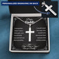 To My Dad New Cross Necklace Father's Day Gift For Him Gift Box Hip Hop Titanium Steel Gift for Him Man Father Best Dad Women Mother's Day
