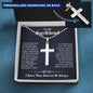 My Boyfriend Personalized Cross Necklace , Gift For Boyfriend, Boyfriend Christmas Gift, Birthday Gift, Anniversary Gift For Him