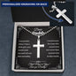 To My Dad New Cross Necklace Father's Day Gift For Him Gift Box Hip Hop Titanium Steel Gift for Him Man Father Best Dad Women Mother's Day