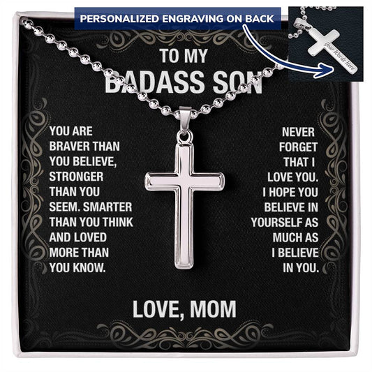 To My Badass Son Ball Chain