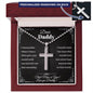 To My Dad New Cross Necklace Father's Day Gift For Him Gift Box Hip Hop Titanium Steel Gift for Him Man Father Best Dad Women Mother's Day