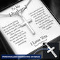 To My Husband Personalized Cross Necklace