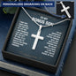 To My Bonus Son Personalized Cross Necklace