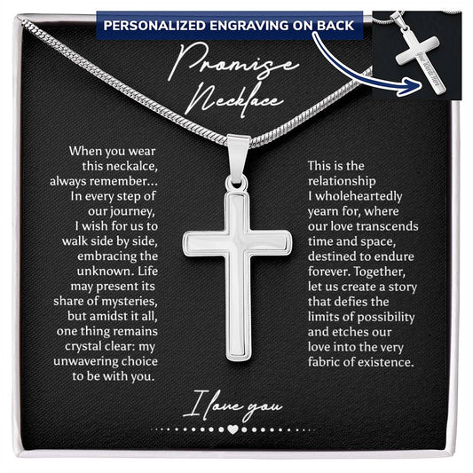 Promise Necklace For Him, Promise Cuban Chain Necklace for Him, Promise Gifts For Him,Boyfriend Promise Necklace, Gift For Boyfriend, Guy Valentine Gift, Boyfriend Birthday Gift