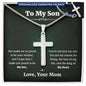 To My Son Personalized Cross Necklace • Son Gifts from Mom •  Mother to Son Gifts • Gifts for Son Birthday • Unique Gifts for Son from Mother